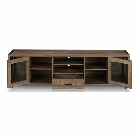 Furniture Of America Jax Industrial Wood Tv Stand With Casters In Oak