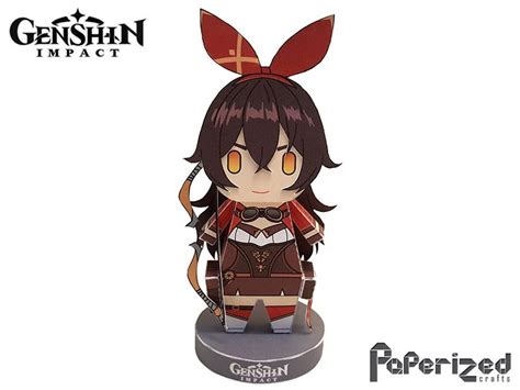 Paperized Crafts Genshin Impact Amber Papercraft Paper Toys Paper