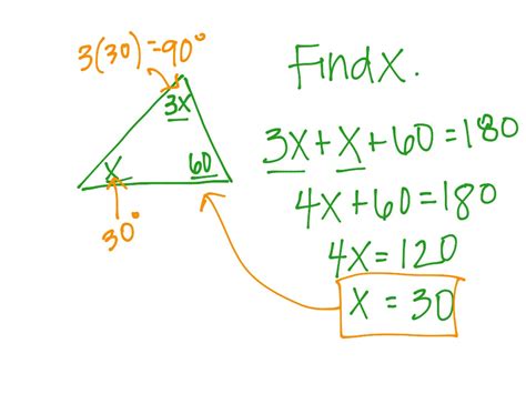 Triangle Sum Theorem Math Showme