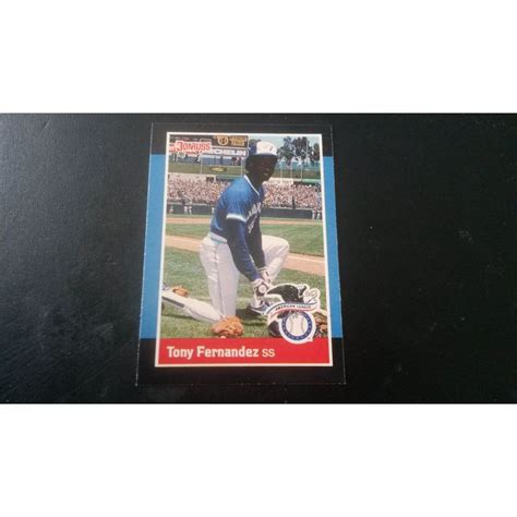 1988 Donruss All Stars Card 25 Tony Fernandez Excellent 5 Toronto