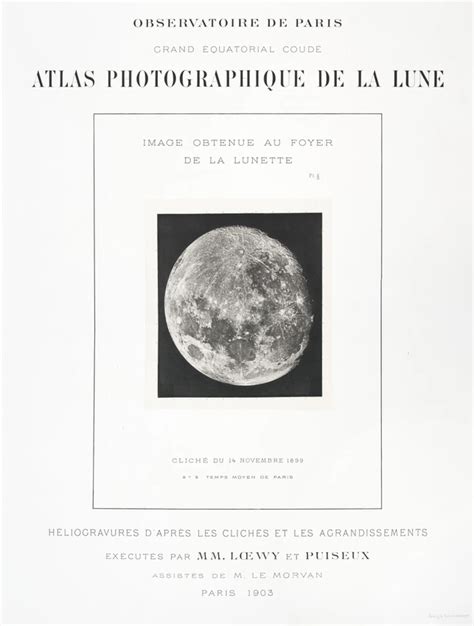 Atlas Photographique De La Lune Page De Titre Loewy Puiseux