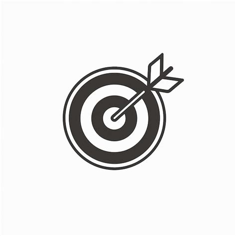 Premium Vector A Black And White Circle With A Arrow In The Center