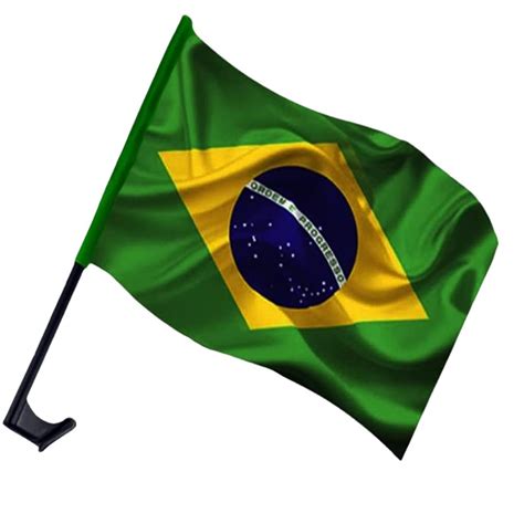 2 Bandeira Do Brasil Clássica Colorida Para Vidro Janela Do Carro