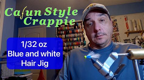 Blue And White Crappie Jig 1 32oz Cajun Style Crappie Hair Jig YouTube