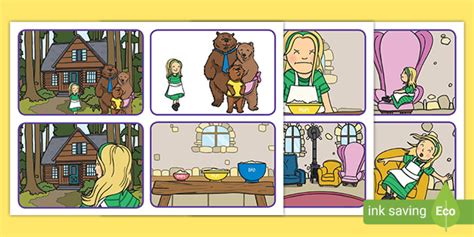 Sequence Cards For Goldilocks And The Three Bears