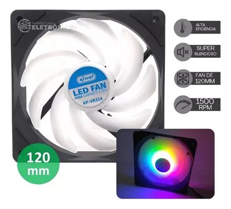 Cooler Gabinete Cpu 1500 Rpm Leds Coloridos Rgb Silencioso MercadoLivre