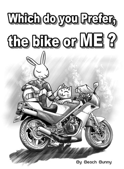 うさぎとねこ バイクと「ぼく」とどっちが好き？ Beach Bunny Illustrations Art Street