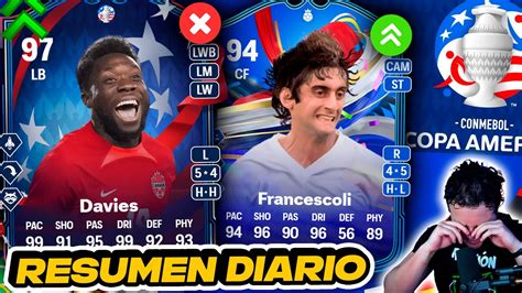 RESUMEN DIARIO CARTAS DINÁMICAS DE LA COPA AMÉRICA FC 24 TRACKER