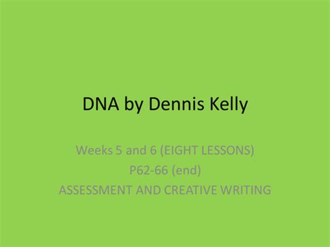 DNA by Dennis Kelly | Teaching Resources