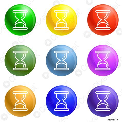 Hourglass Timer Icons Set Vector Stock Vector Crushpixel