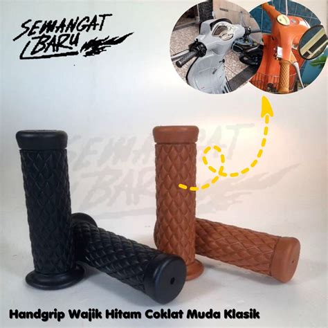 Jual Handgrip Handfat Wajik Hitam Motor Universal Original Kaze Ktc