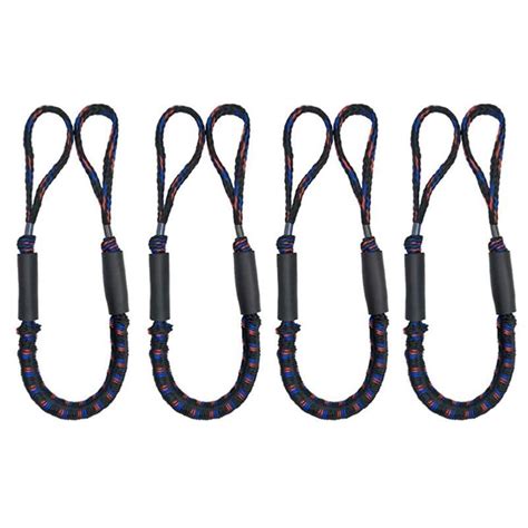 4 Pcs Boating Ropes Boat Mooring Rope Bungee Cords For Drifting Jet Ski