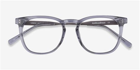 Vibes Square Clear Gray Full Rim Eyeglasses Eyebuydirect