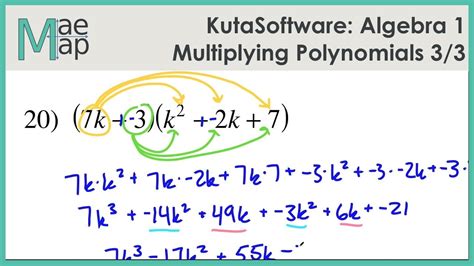 KutaSoftware Algebra 1 Multiplying Polynomials Part 2 YouTube