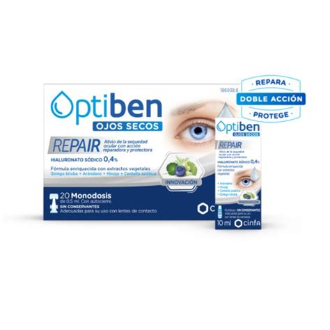 Optiben Colirio Ojos Secos Repair Monodosis Ml En Lentes