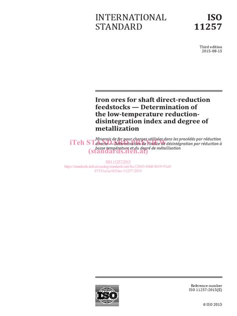 Iso 11257 2015 | PDF | International Organization For Standardization ...