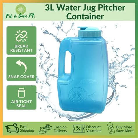 3 Liters Plastic Pitcher Water Jug Fridge Bottle Water Container [bb 58