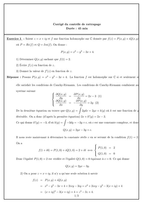 Solution Examen Corrig De L Analyse Num Rique Et Algorithme Studypool