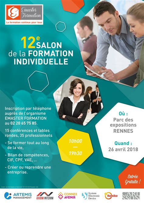 Idée De Réalisation Dune Affiche Pour Un Salon Portant Sur La Formation Continue Formation