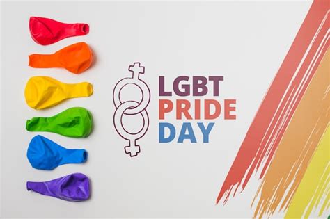 Free PSD Gay Pride Mockup Balloons