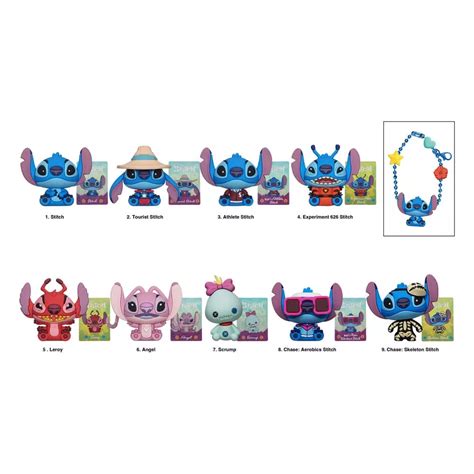 Lilo Stitch PVC Bag Clips Stitch Talisman Display 24 Monogram Int