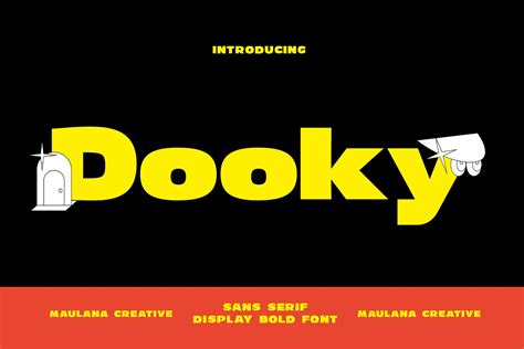 Dooky Sans Serif Display Bold Font Design Cuts