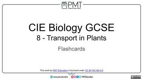 PDF Topic 8 Transport In Plants CAIE Biology IGCSE Physics