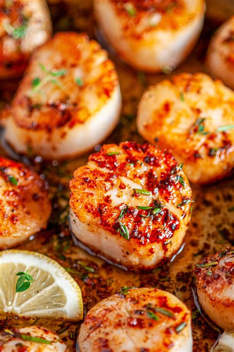 Pan Seared Lemon Garlic Butter Scallops Recipe Scallop Recipes Recipes Seafood Recipes