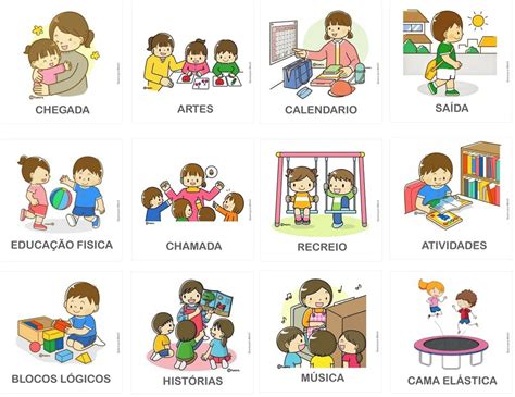 Kit Flashcards Atividades Da Crian A Rotina Sala De Aula