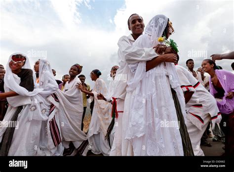 Traditional Oromo Wedding Celebrations Taking Place On The Road To Harar In The Eastern