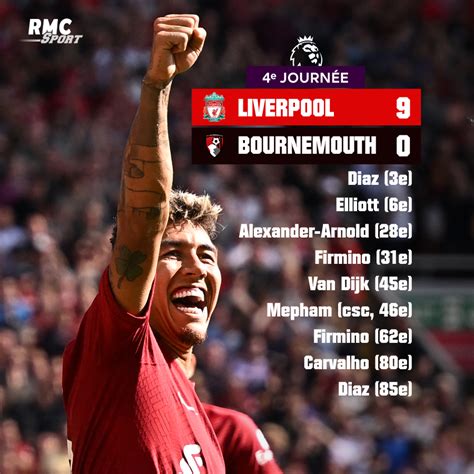 Rmc Sport On Twitter Liverpool Atomise Bournemouth Et Gale Le