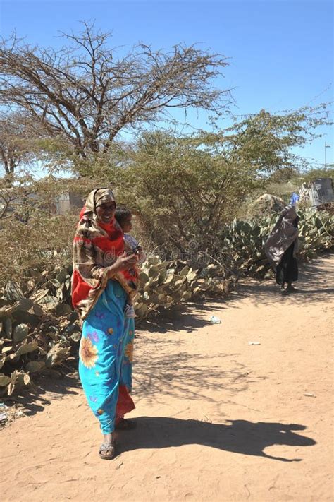 Camp For African Refugees And Displaced People On The Outskirts Of