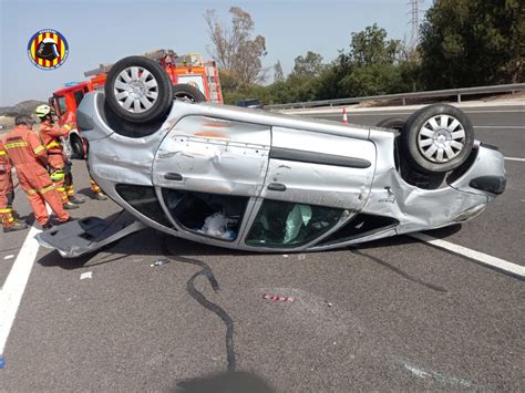 Dos Heridos En Un Accidente De Tráfico En La Ap 7 En Sagunto