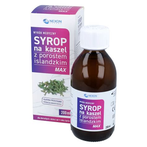 NEXON Syrop Na Kaszel Z Porostem Islandzkim MAX 200 Ml Opinie