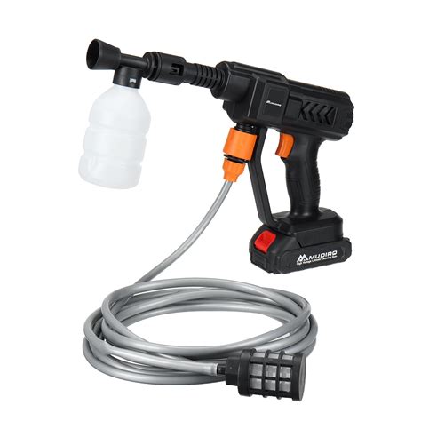 MUDIRO Cordless High Pressure Washer 52bar 754psi 400W Car Spray Gun