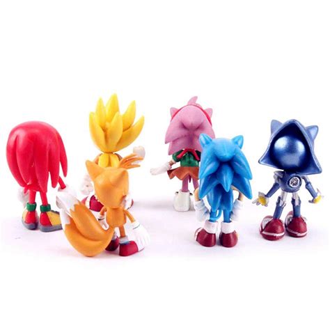 Buy 6 Pcs Sonic The Hedgehog Action Figures Characters Cake Topper