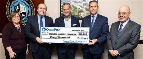 Oceanfirst Foundation Supports Scholarships News Stockton University