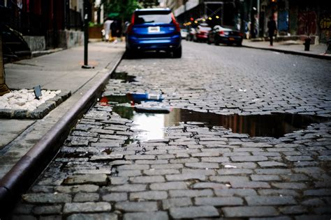 City Street Sidewalk View