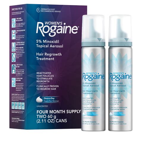 Rogaine Women S Hair Topical Treatment Minoxidil Foam Month