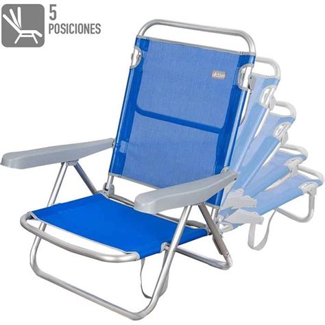 Chaise Transat De Plage Pliante Avec Accoudoirs Mer Aluminium Gargano