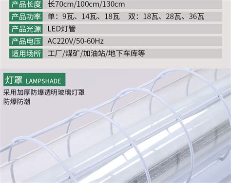 伯仕雷 隔爆型防爆荧光灯日光灯厂房仓库车间照明防爆灯 Fbd02 Fy 配t8 Led灯管 1 2米双管 30w 融创集采商城