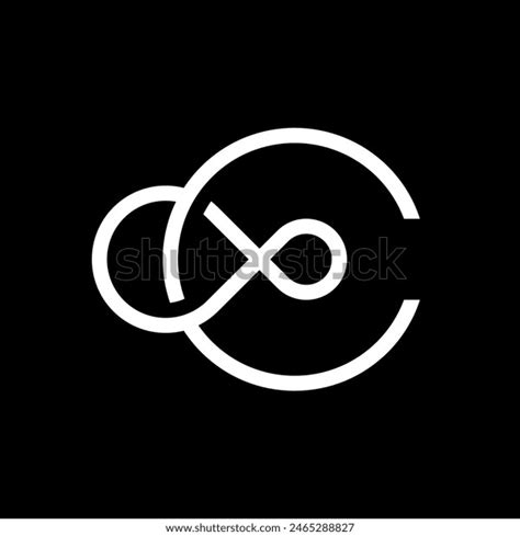 Letter C Infinity Line Overlapping Logo Stock Vector Royalty Free