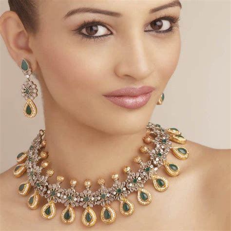 Womens World Diamond Necklace Designs From Senco Gold