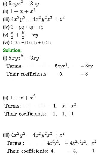 Chapter 9 Algebraic Expressions And Identities Worksheets Library