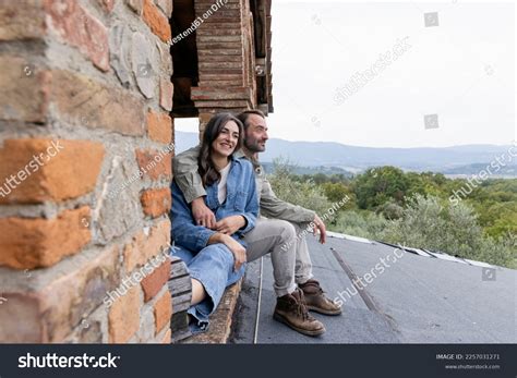 Happy Mature Woman Man Sitting On Stock Photo 2257031271 Shutterstock