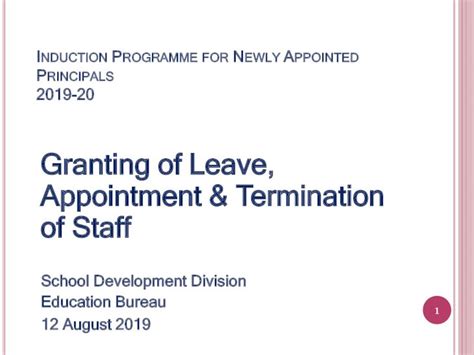 PDF Granting Of Leave Appointment Termination Of Staff INDUCTION