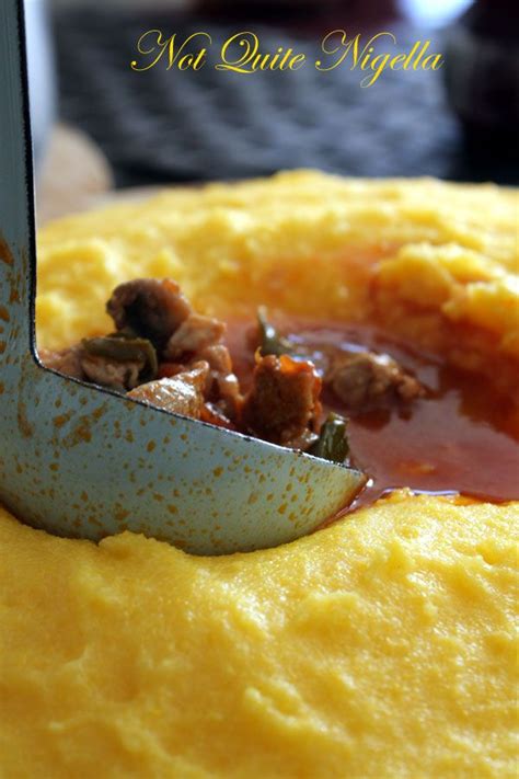 Polenta on the table, Polenta alla Spianatora recipe @ Not Quite Nigella