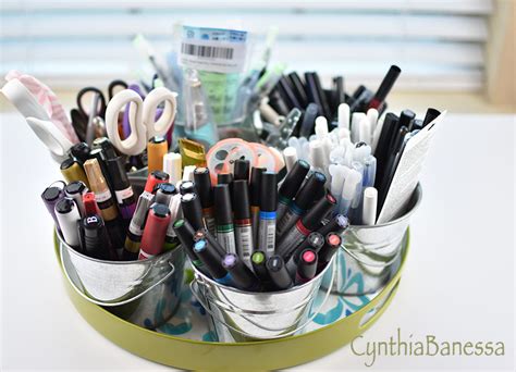 Lazy Susan Craft Supply Storage - Cynthia Banessa