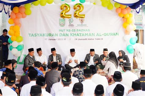 HUT Ke 22 BAZNAS Jefridin Ajak Umat Islam Salurkan Zakatnya Untuk