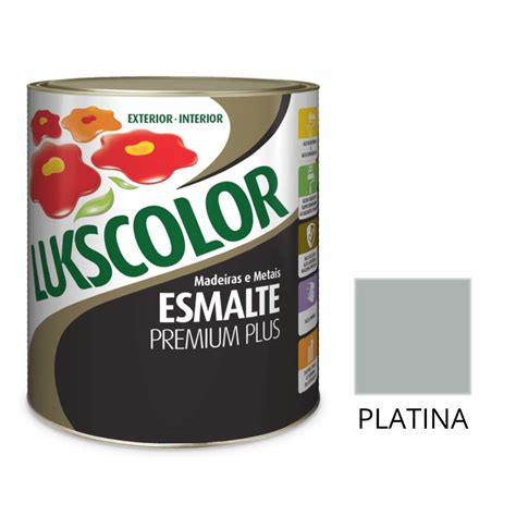 Tinta Esmalte Base Solvente Cor Platina Lukscolor Ml Shopee Brasil